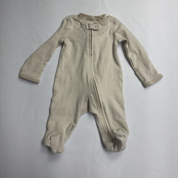 Carter's 2-Way Zipper Sleeper Kangaroo Set of 2 Cream, Beige Size Newborn - Picture 3 of 7